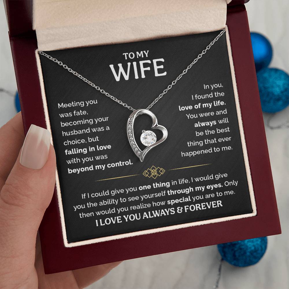 TO MY WIFE CHOICE FOREVER LOVE NECKLACE GIFT SET