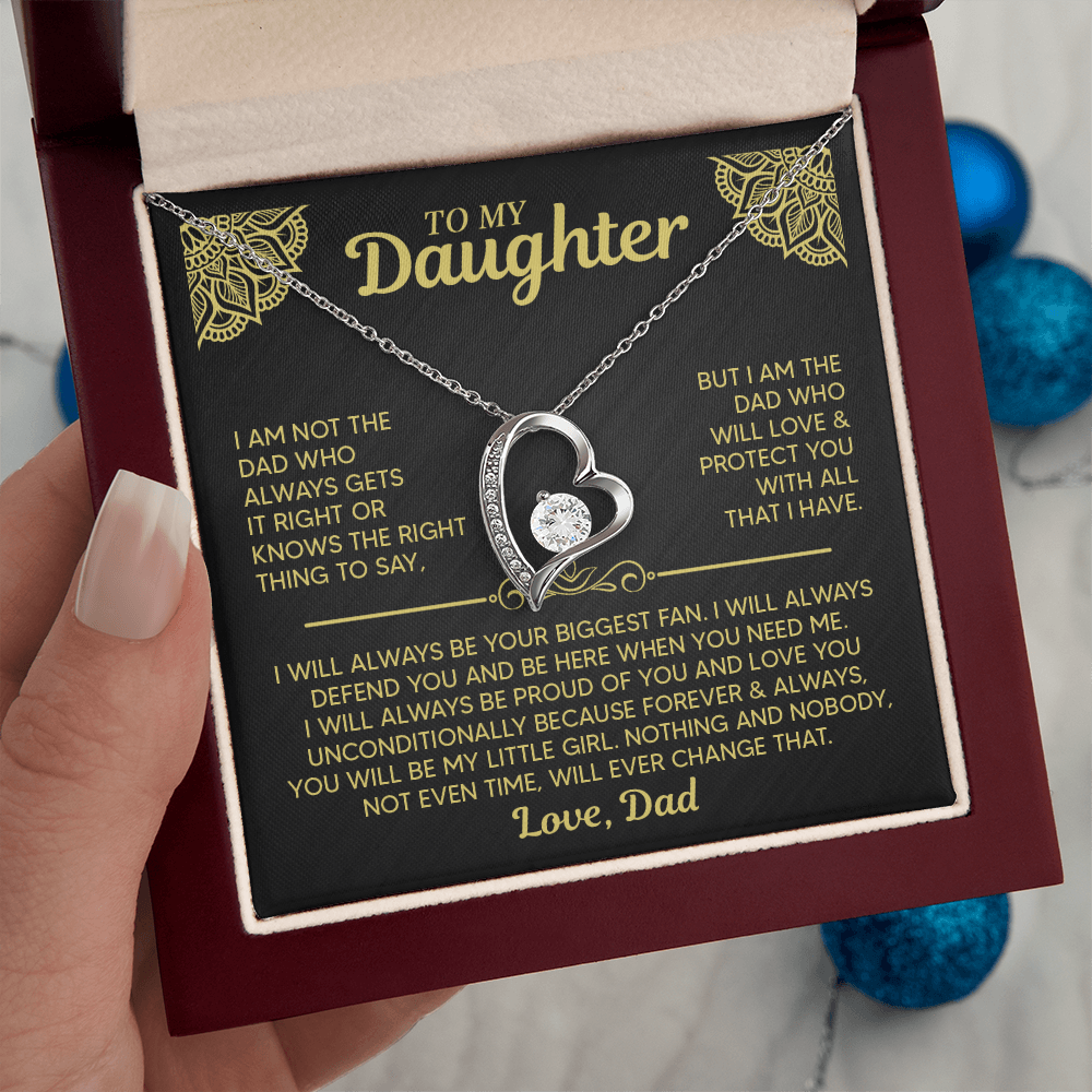 TO MY DAUGHTER BIGGEST FAN FOREVER LOVE NECKLACE GIFT SET