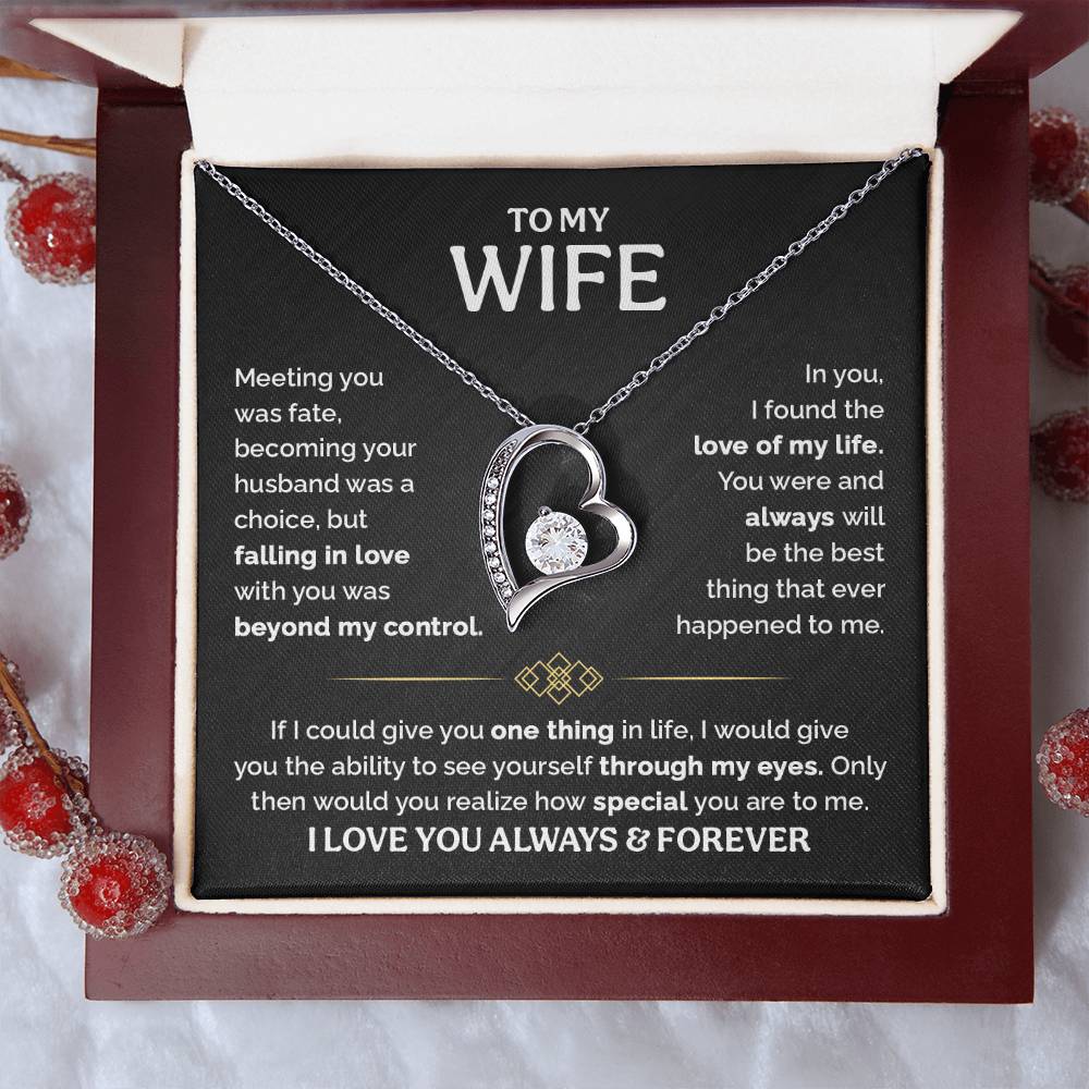 TO MY WIFE CHOICE FOREVER LOVE NECKLACE GIFT SET