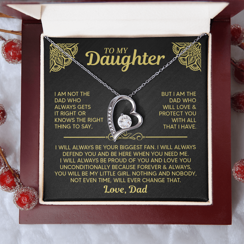 TO MY DAUGHTER BIGGEST FAN FOREVER LOVE NECKLACE GIFT SET