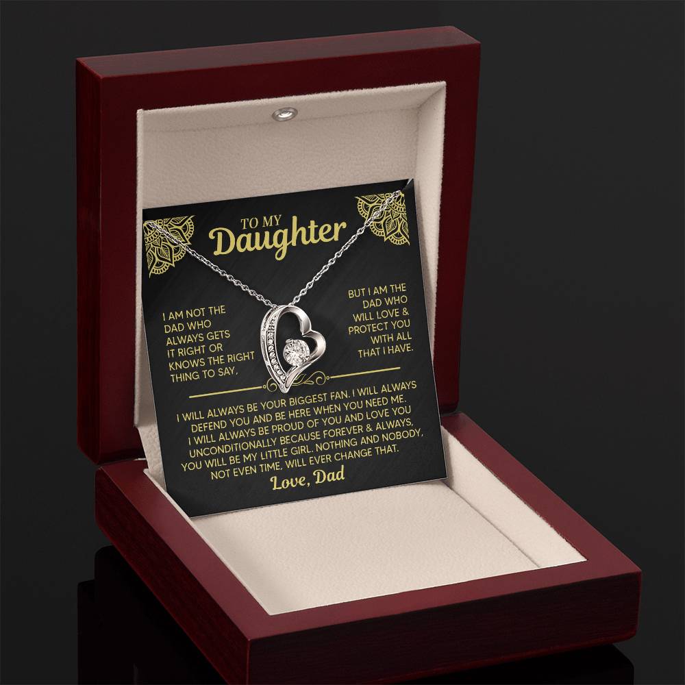 TO MY DAUGHTER BIGGEST FAN FOREVER LOVE NECKLACE GIFT SET