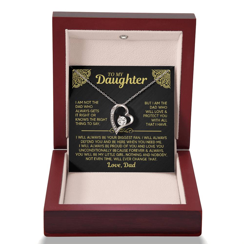 TO MY DAUGHTER BIGGEST FAN FOREVER LOVE NECKLACE GIFT SET