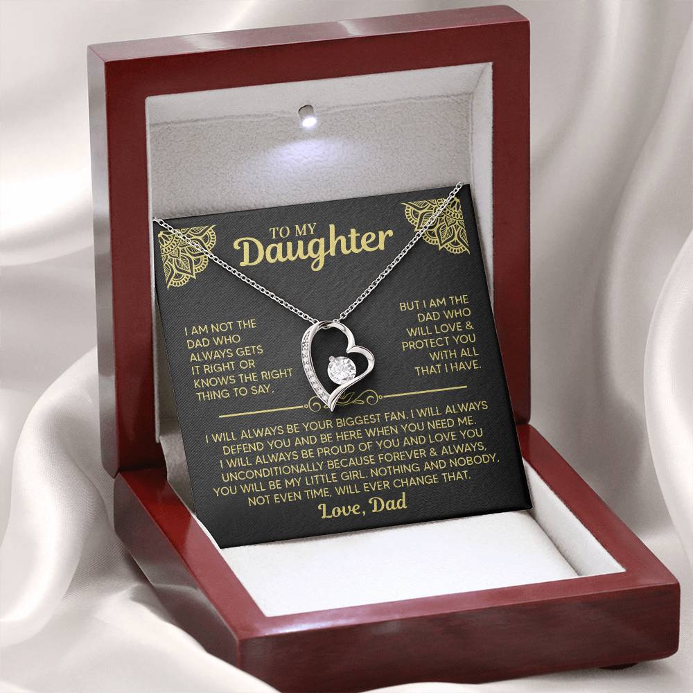 TO MY DAUGHTER BIGGEST FAN FOREVER LOVE NECKLACE GIFT SET
