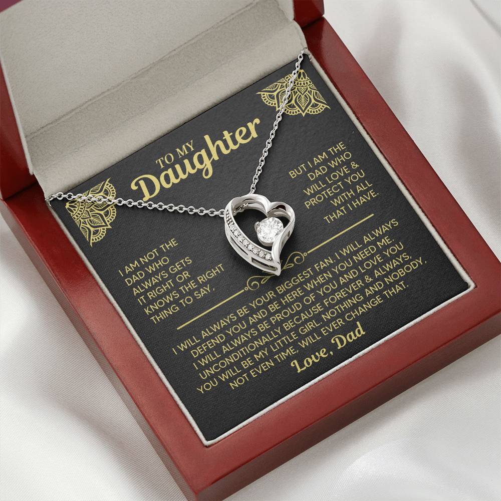 TO MY DAUGHTER BIGGEST FAN FOREVER LOVE NECKLACE GIFT SET