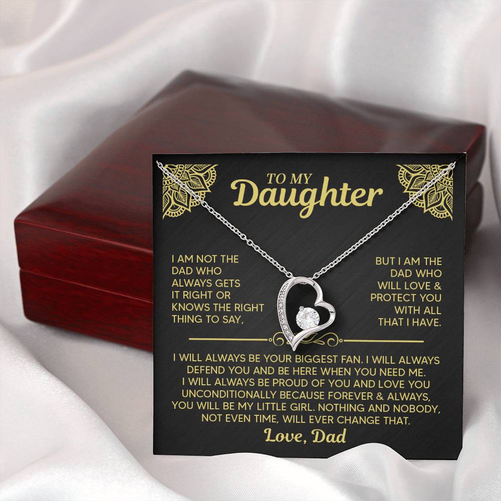 TO MY DAUGHTER BIGGEST FAN FOREVER LOVE NECKLACE GIFT SET