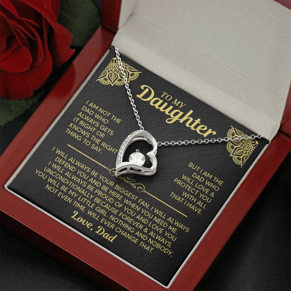 TO MY DAUGHTER BIGGEST FAN FOREVER LOVE NECKLACE GIFT SET