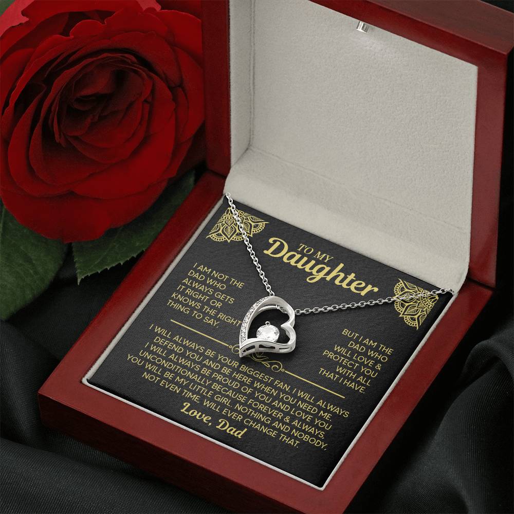 TO MY DAUGHTER BIGGEST FAN FOREVER LOVE NECKLACE GIFT SET