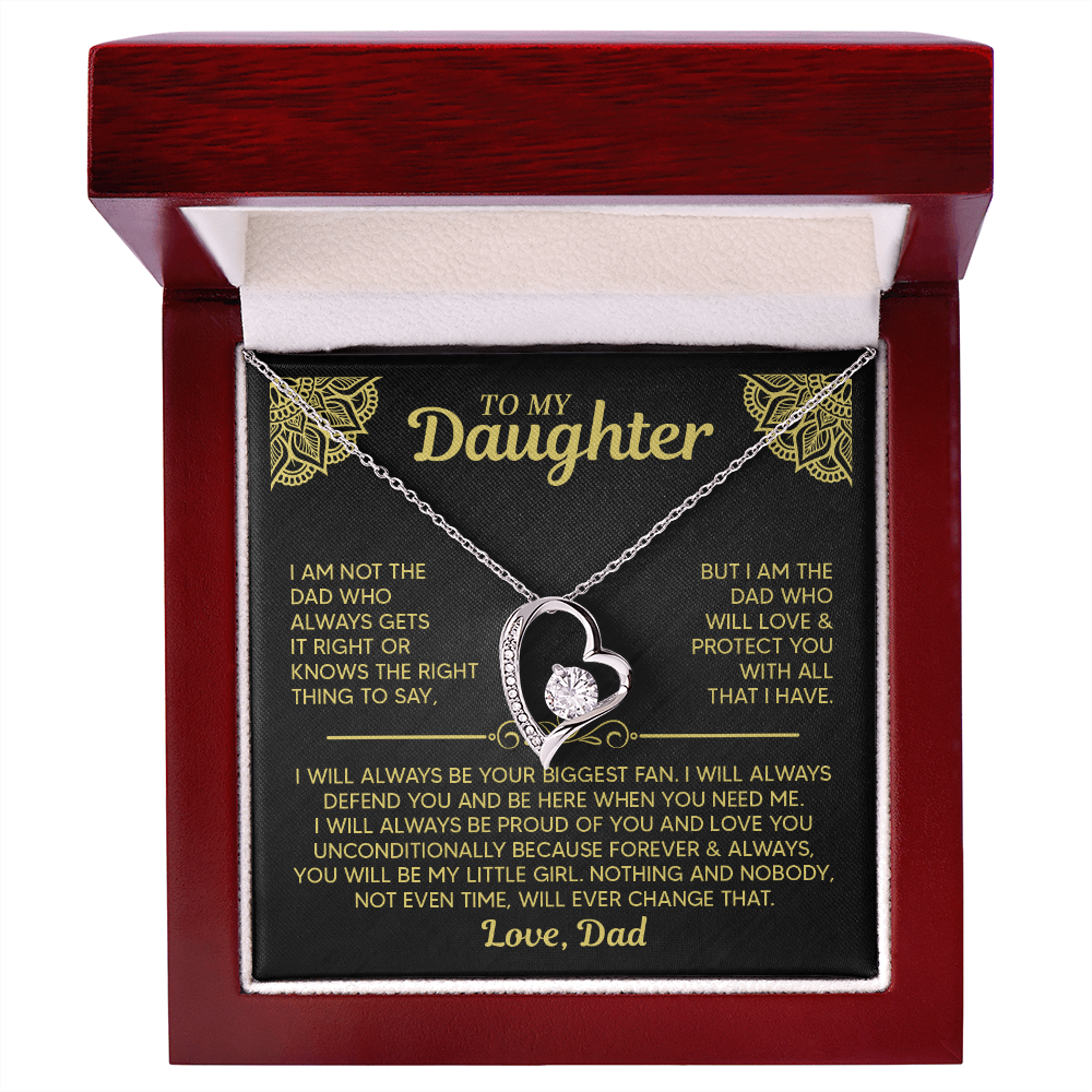 TO MY DAUGHTER BIGGEST FAN FOREVER LOVE NECKLACE GIFT SET