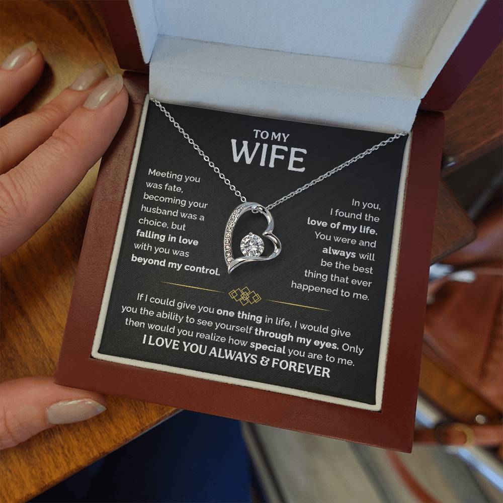 TO MY WIFE CHOICE FOREVER LOVE NECKLACE GIFT SET