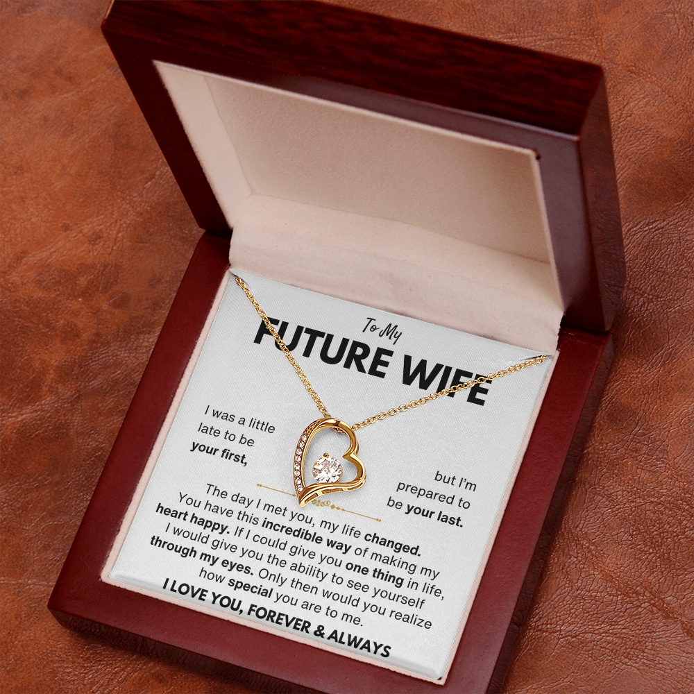 To My Future Wife Your Last Forever Love Necklace Gift Set