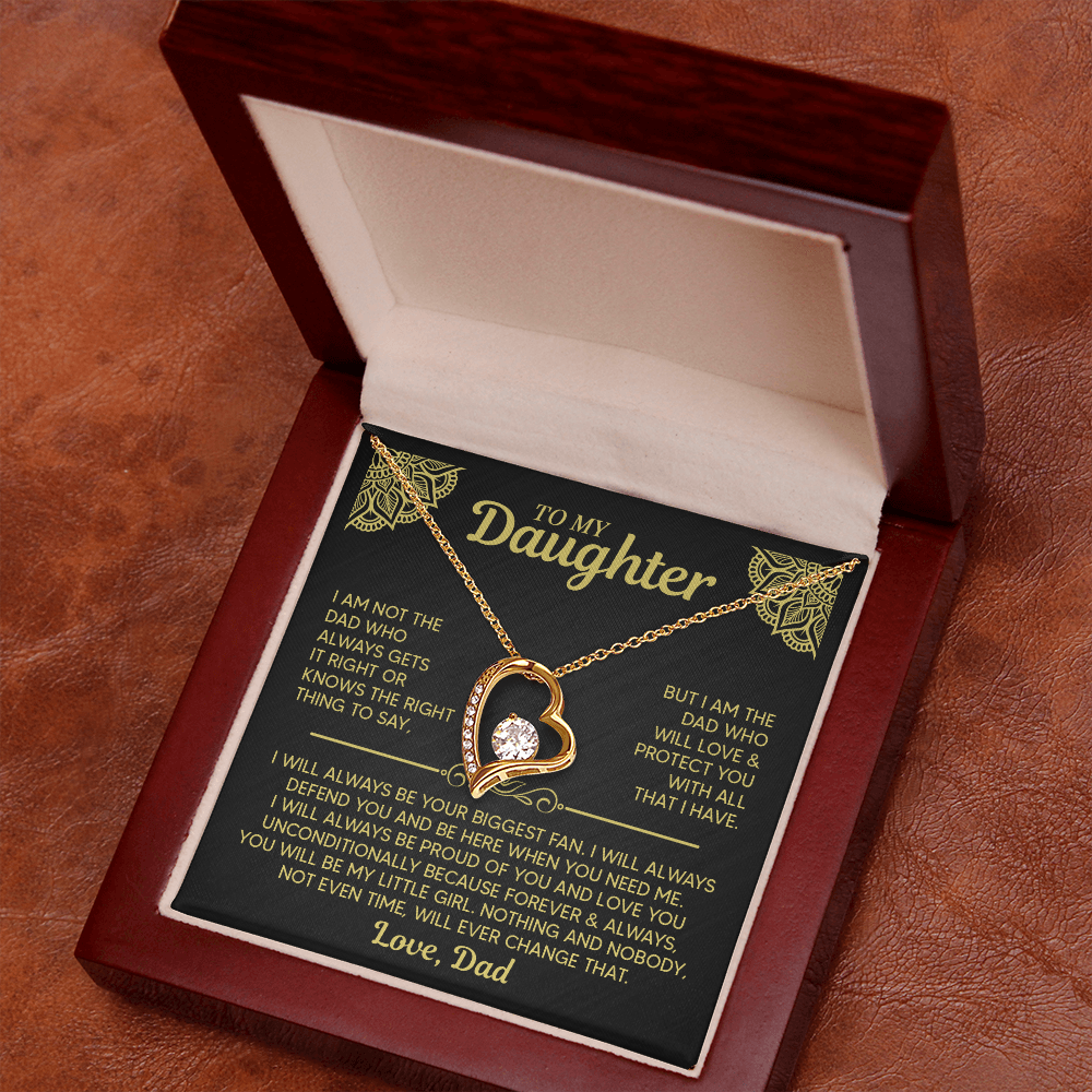 TO MY DAUGHTER BIGGEST FAN FOREVER LOVE NECKLACE GIFT SET