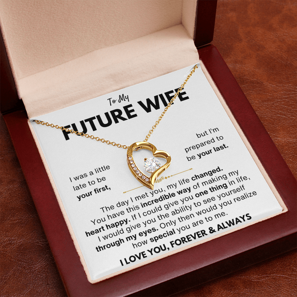 To My Future Wife Your Last Forever Love Necklace Gift Set