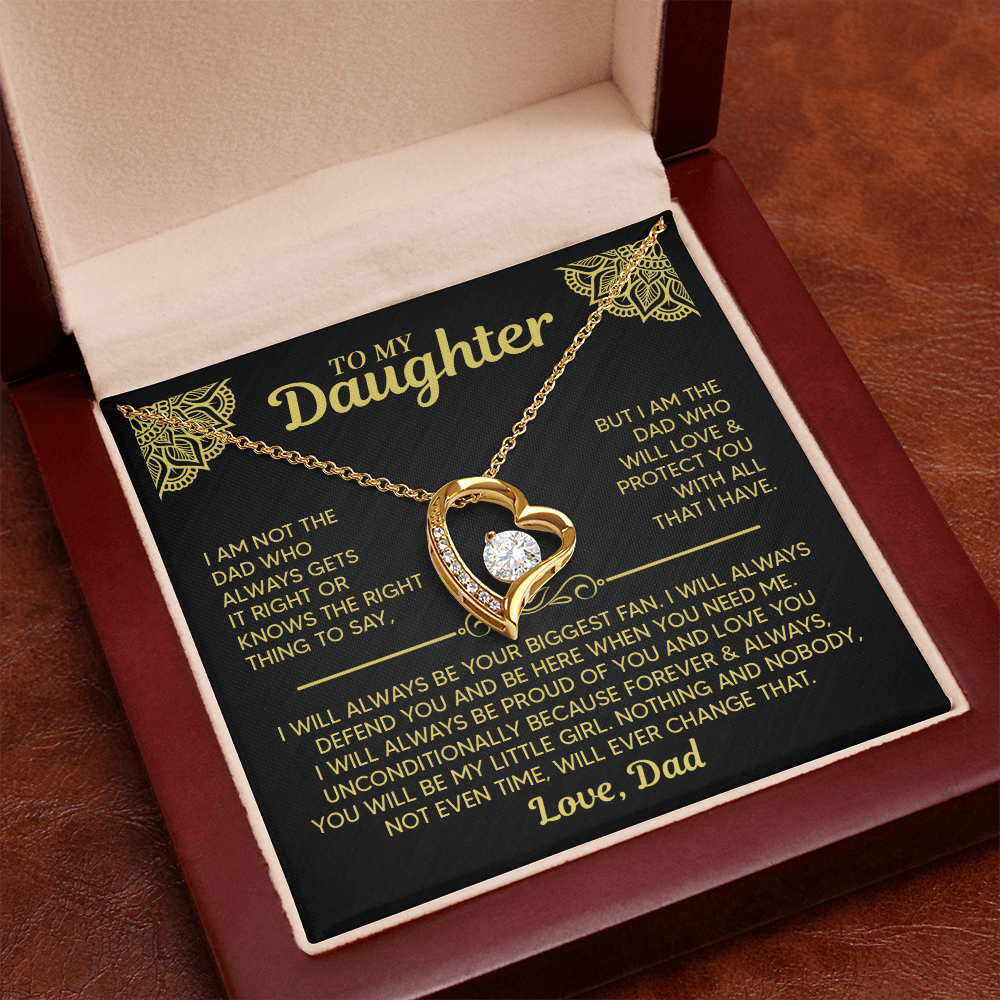TO MY DAUGHTER BIGGEST FAN FOREVER LOVE NECKLACE GIFT SET