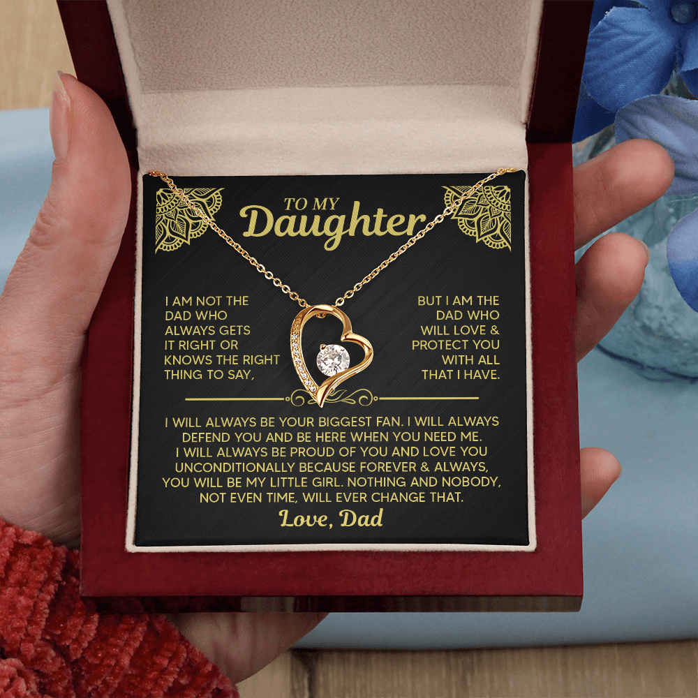TO MY DAUGHTER BIGGEST FAN FOREVER LOVE NECKLACE GIFT SET