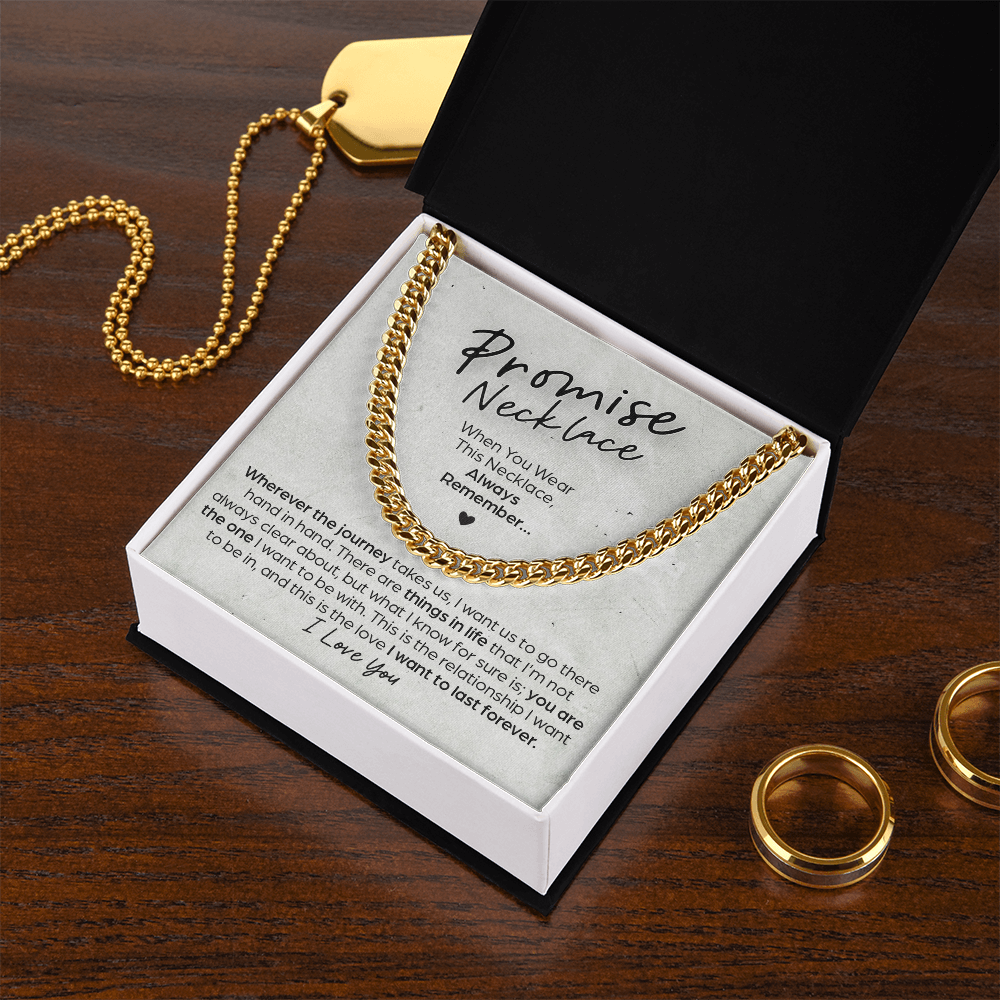 Promise Necklace Last Forever Cuban Link Necklace Gift Set