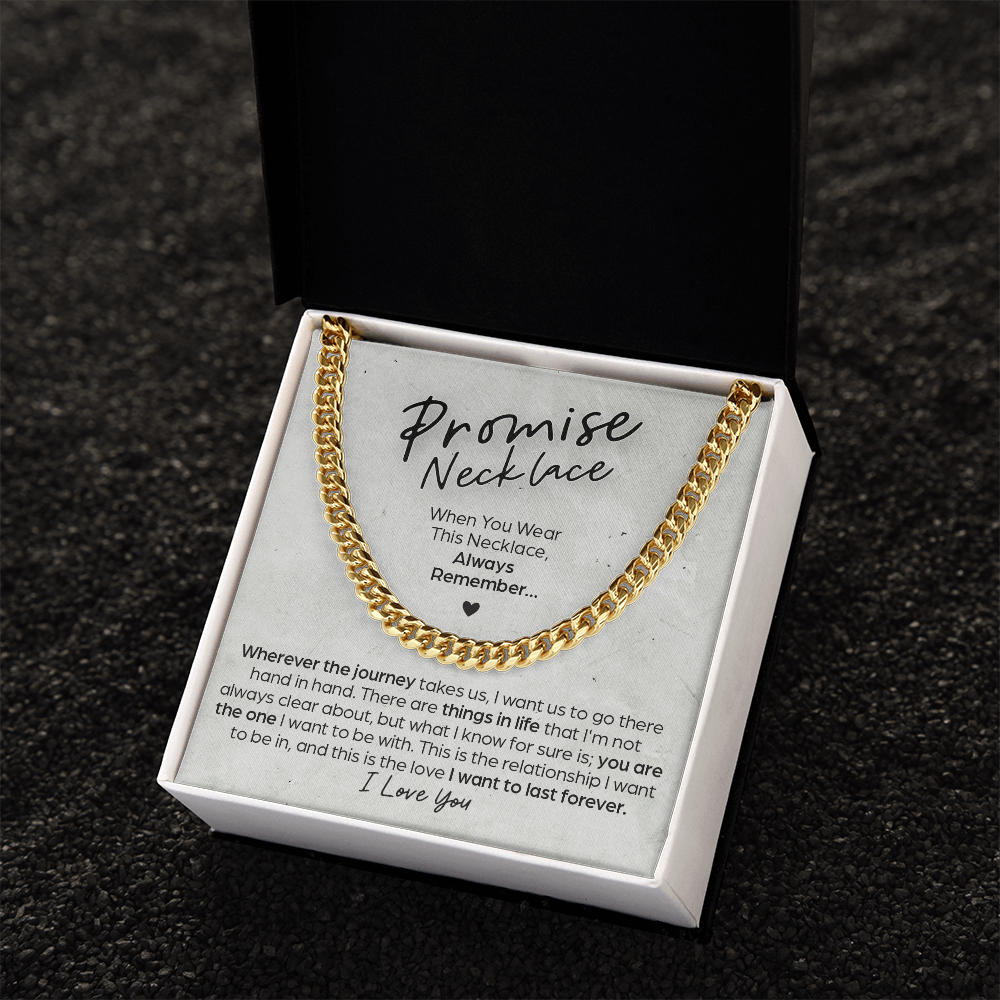 Promise Necklace Last Forever Cuban Link Necklace Gift Set