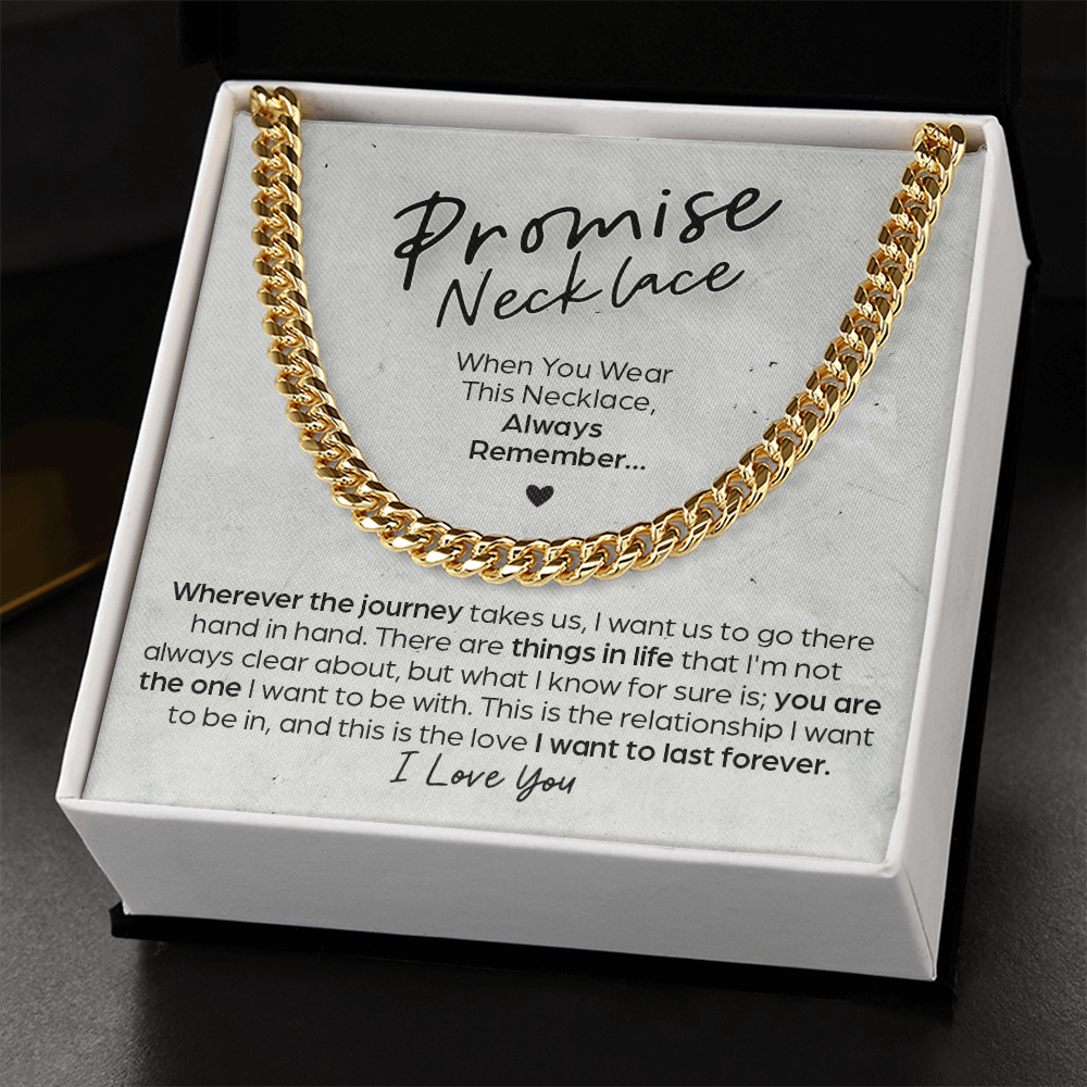 Promise Necklace Last Forever Cuban Link Necklace Gift Set