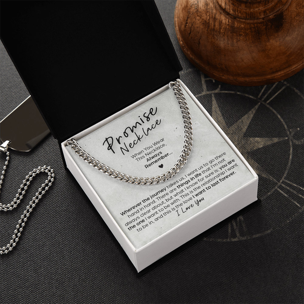 Promise Necklace Last Forever Cuban Link Necklace Gift Set