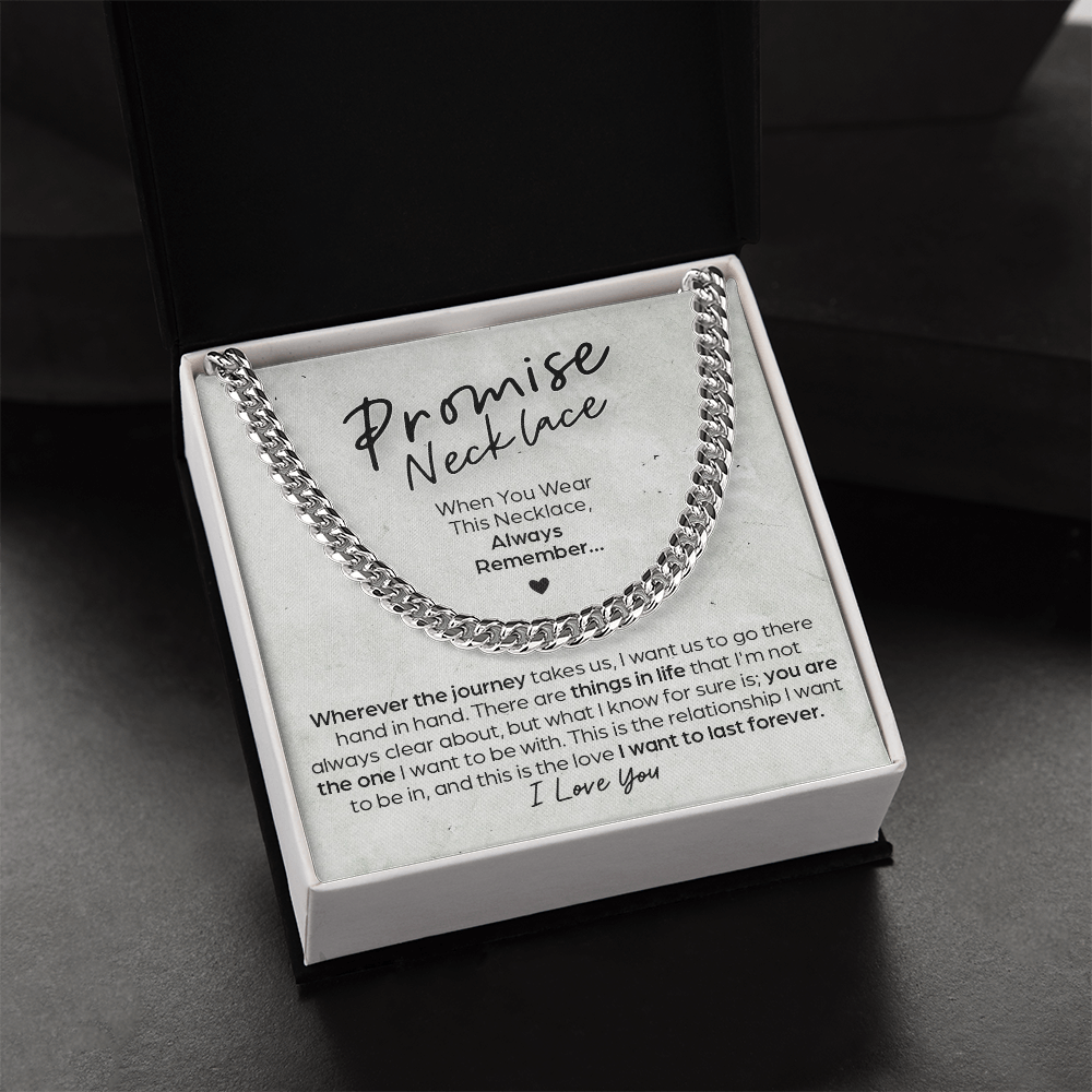 Promise Necklace Last Forever Cuban Link Necklace Gift Set