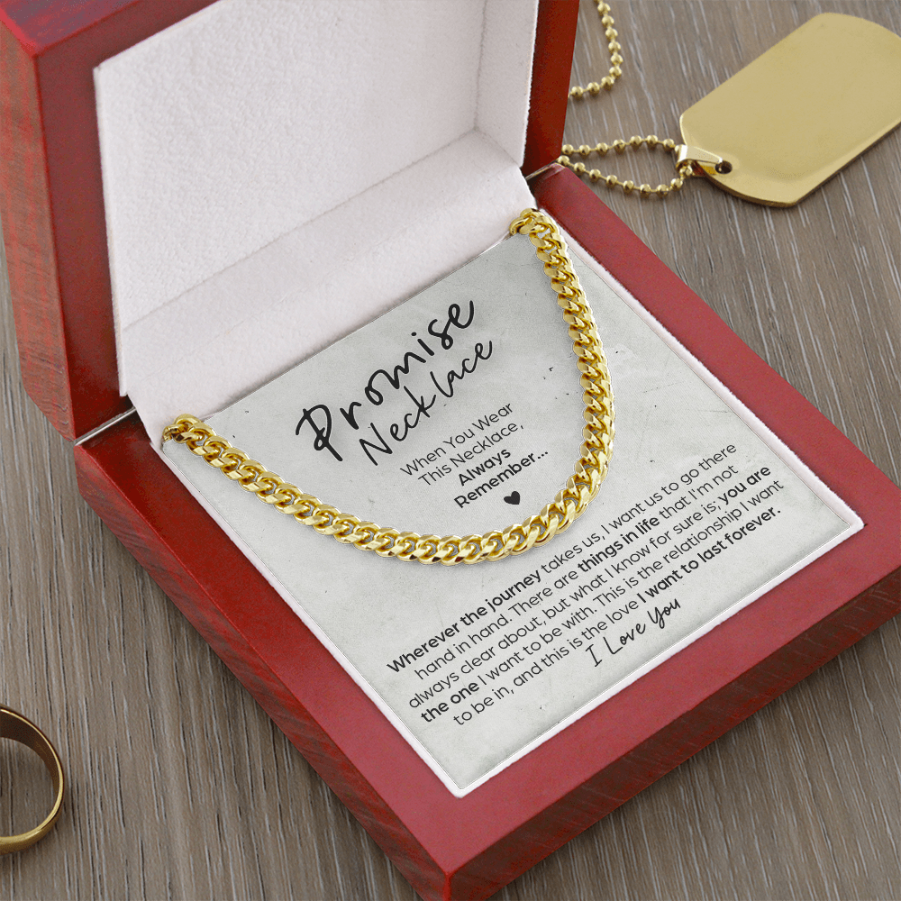 Promise Necklace Last Forever Cuban Link Necklace Gift Set