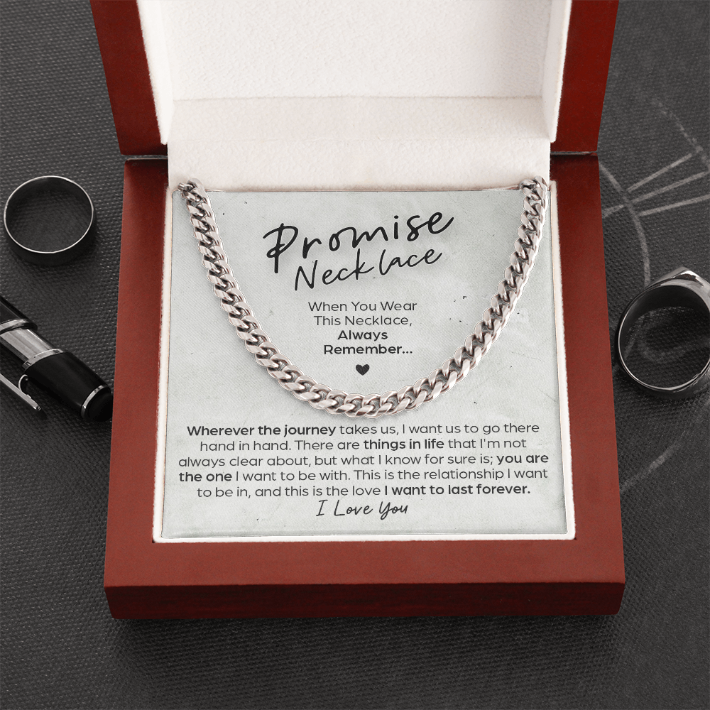 Promise Necklace Last Forever Cuban Link Necklace Gift Set