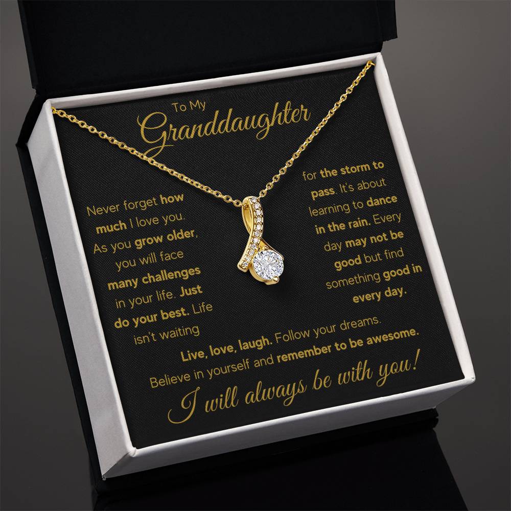 To My Granddaughter Rain Alluring Necklace Gift Set
