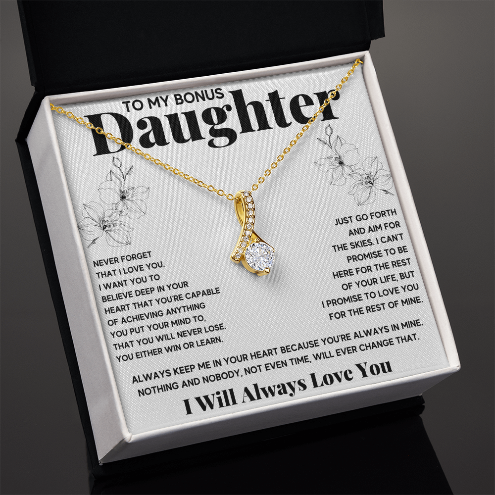 To My Bonus Daughter Alluring Necklace Gift Set