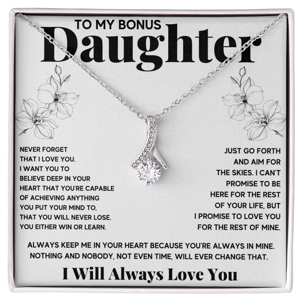 To My Bonus Daughter Alluring Necklace Gift Set