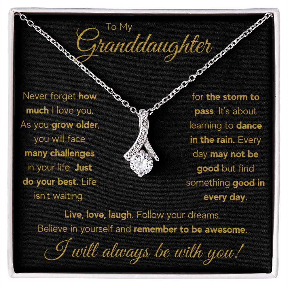 To My Granddaughter Rain Alluring Necklace Gift Set