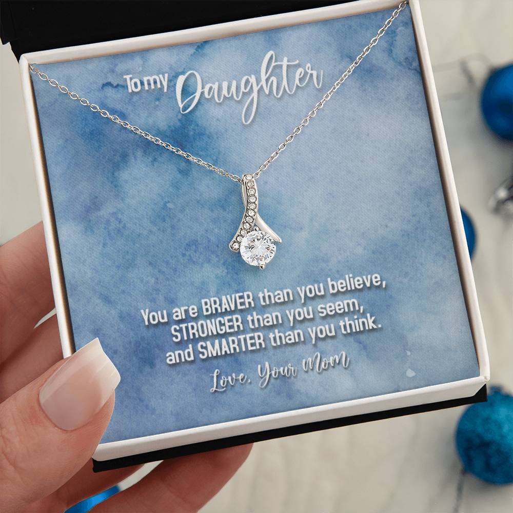 TO MY DAUGHTER "BRAVER - SO" ALLURING BEAUTY NECKLACE GIFT SET
