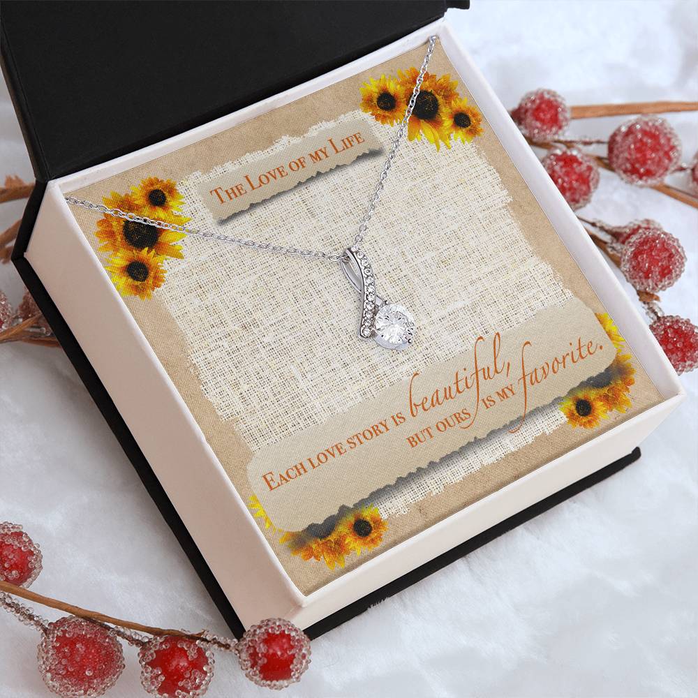 TO THE LOVE OF MY LIFE "SUNFLOWER" ALLURING BEAUTY NECKLACE GIFT SET