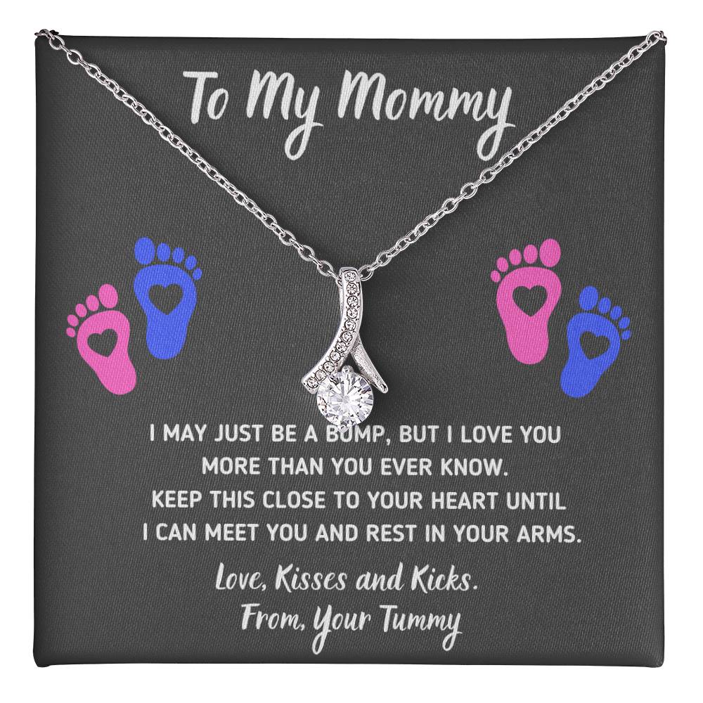 TO MY MOMMY "HEART-FEET" ALLURING BEAUTY NECKLACE GIFT SET