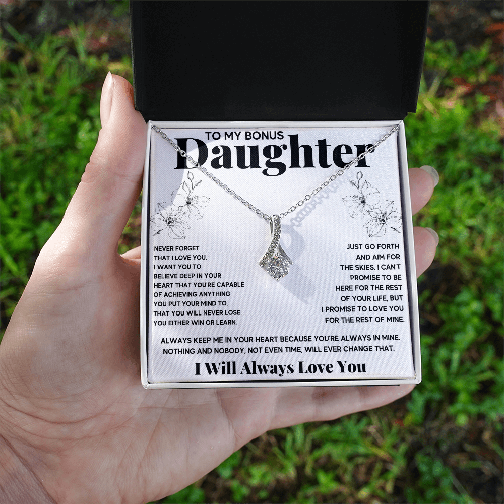 To My Bonus Daughter Alluring Necklace Gift Set