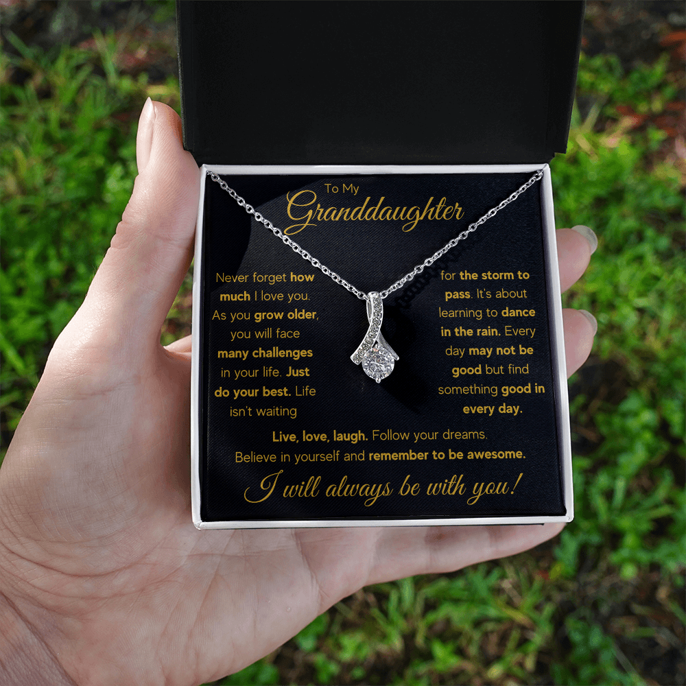 To My Granddaughter Rain Alluring Necklace Gift Set