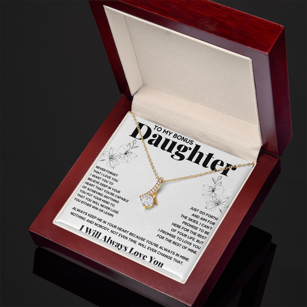 To My Bonus Daughter Alluring Necklace Gift Set