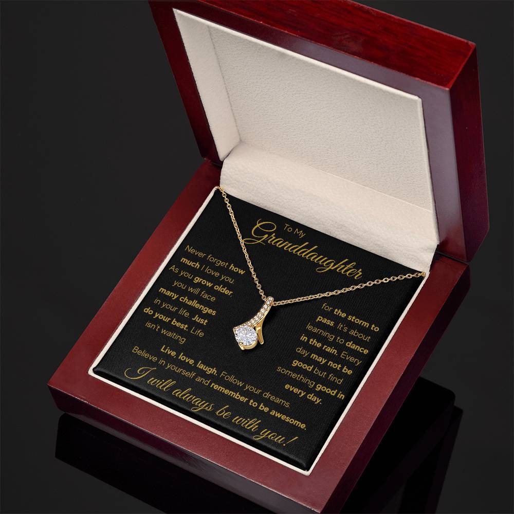 To My Granddaughter Rain Alluring Necklace Gift Set