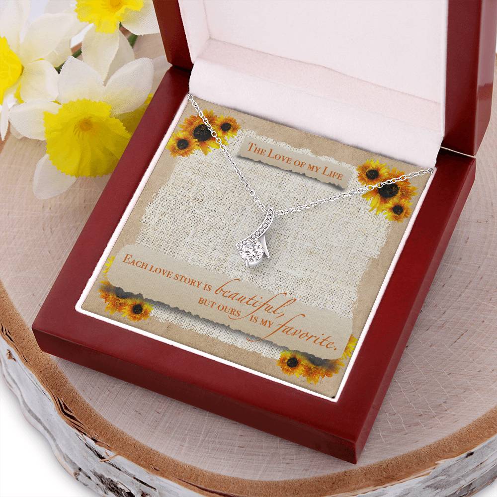 TO THE LOVE OF MY LIFE "SUNFLOWER" ALLURING BEAUTY NECKLACE GIFT SET