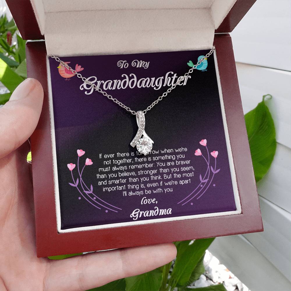TO MY GRANDDAUGHTER "BRAVER-PB" ALLURING BEAUTY NECKLACE GIFT SET