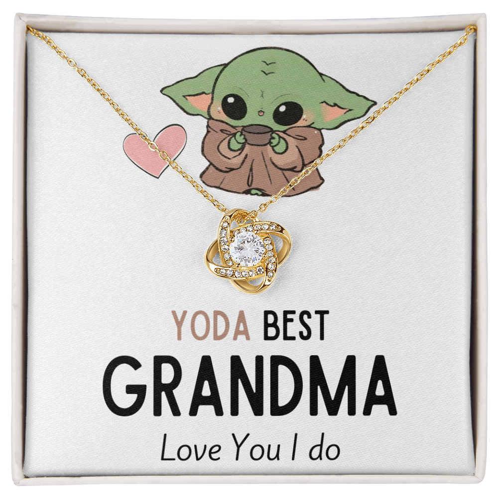 GRANDMA BABY YODA LOVE KNOT NECKLACE