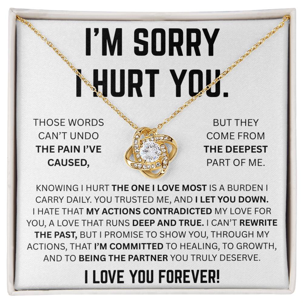 DEEPEST APOLOGY LOVE KNOT NECKLACE GIFT SET