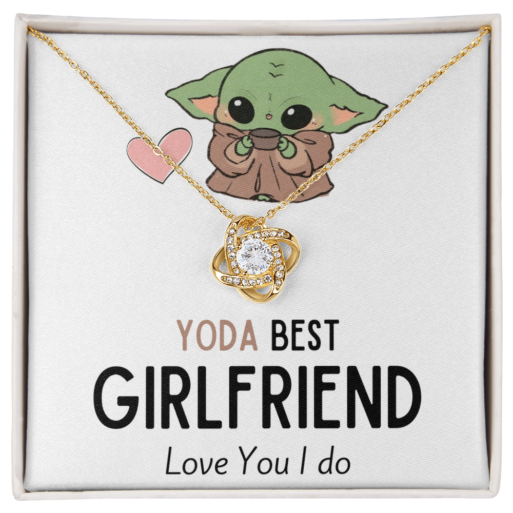 TO MY GIRLFRIEND BABY YODA LOVE KNOT NECKLACE