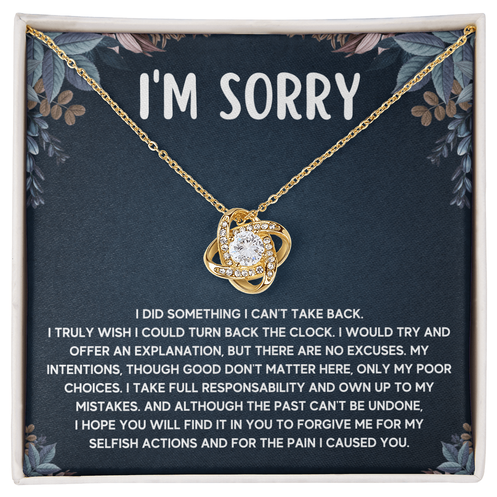 Apology Turn Back Love Knot Necklace  Gift Set