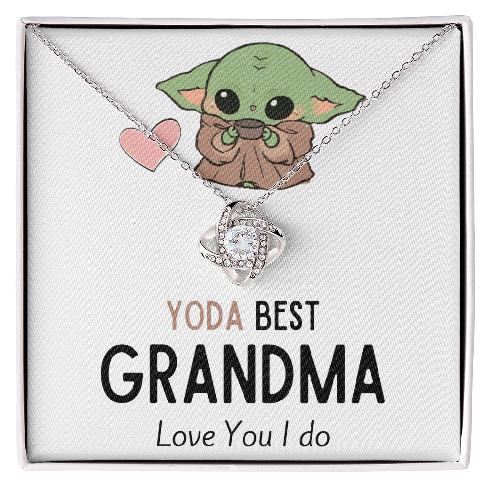 GRANDMA BABY YODA LOVE KNOT NECKLACE