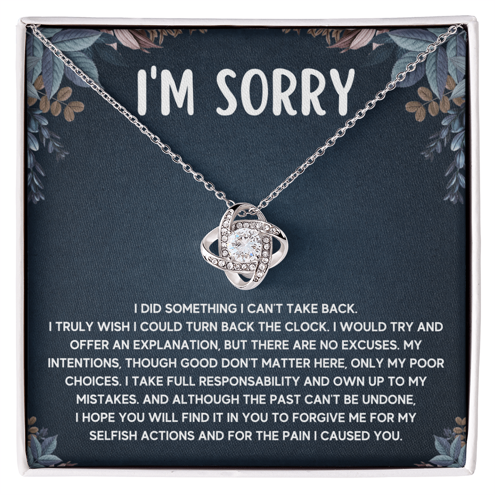 Apology Turn Back Love Knot Necklace  Gift Set