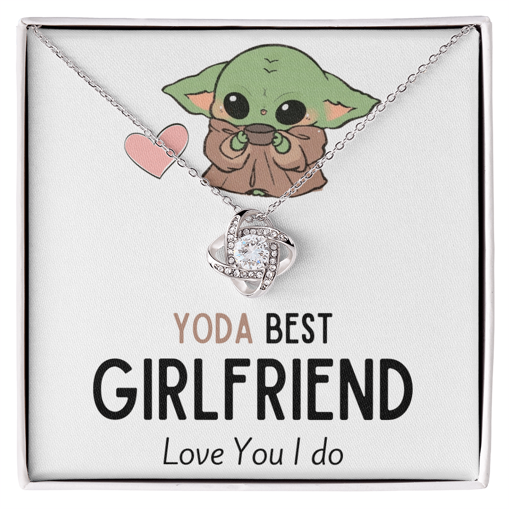 TO MY GIRLFRIEND BABY YODA LOVE KNOT NECKLACE