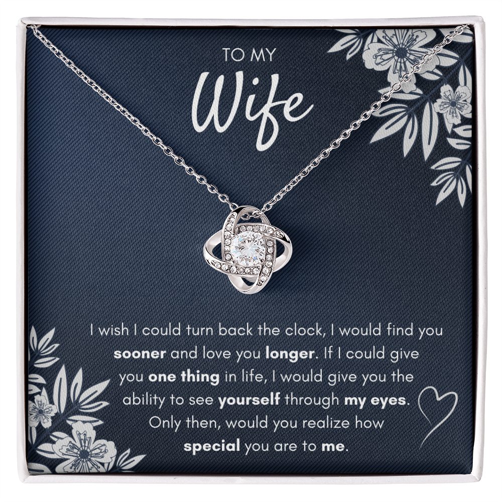 To My Wife Sooner Love Knot Necklace