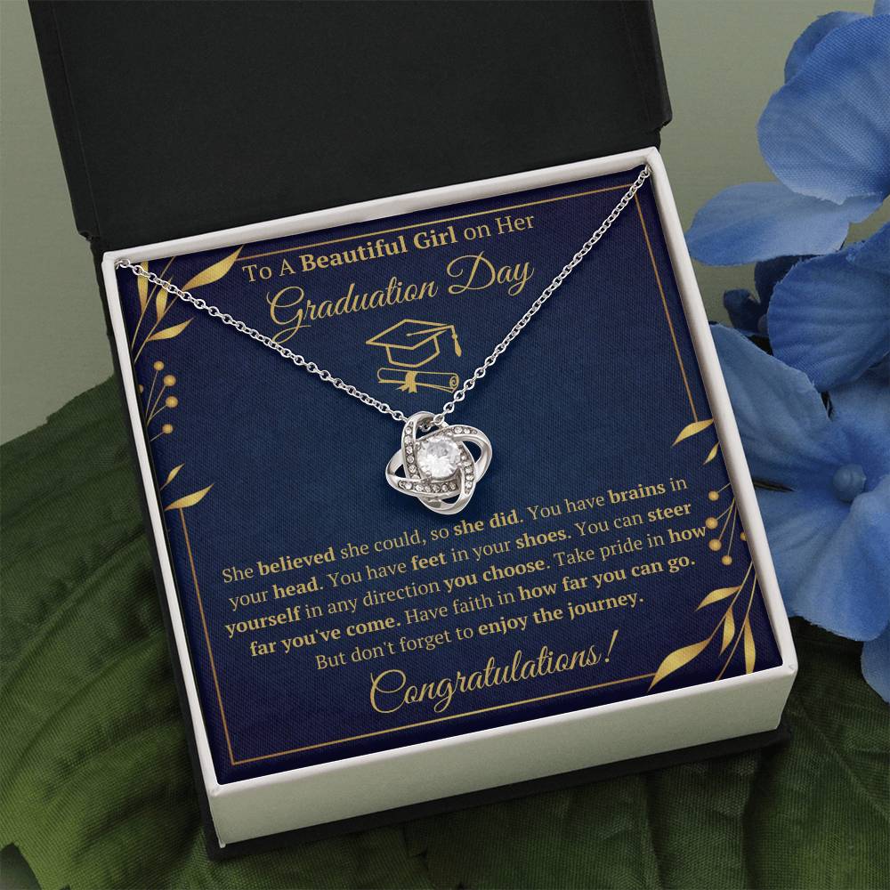 GRADUATION DAY LOVE KNOT NECKLACE GIFT SET