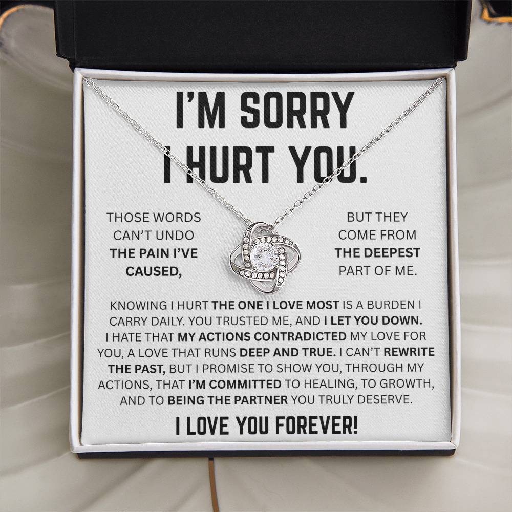 DEEPEST APOLOGY LOVE KNOT NECKLACE GIFT SET
