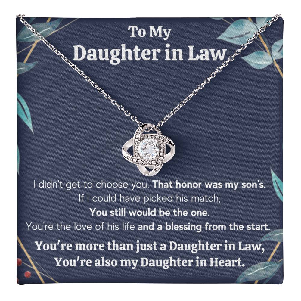 Daughter in Law Honor Necklace Gift Set