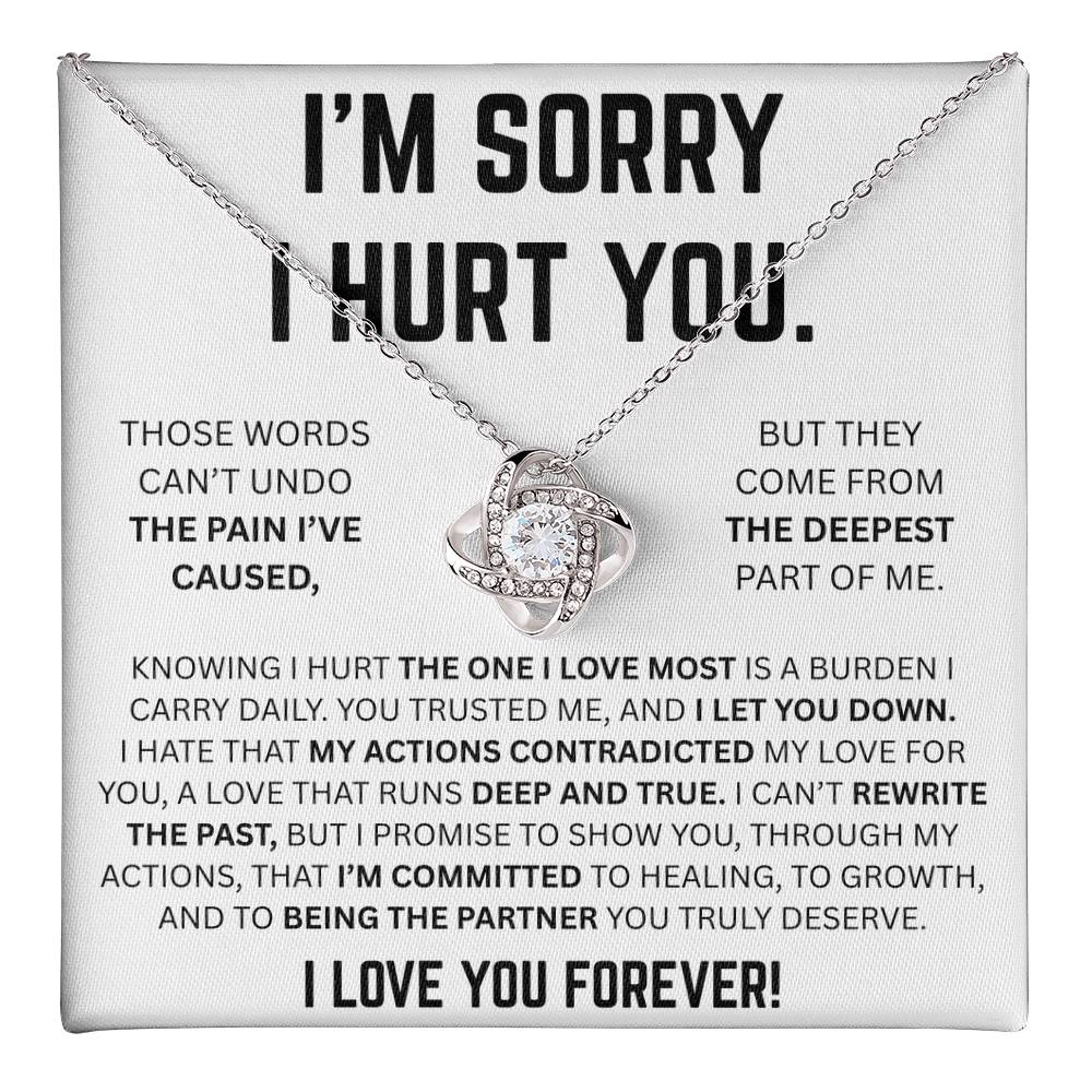 DEEPEST APOLOGY LOVE KNOT NECKLACE GIFT SET